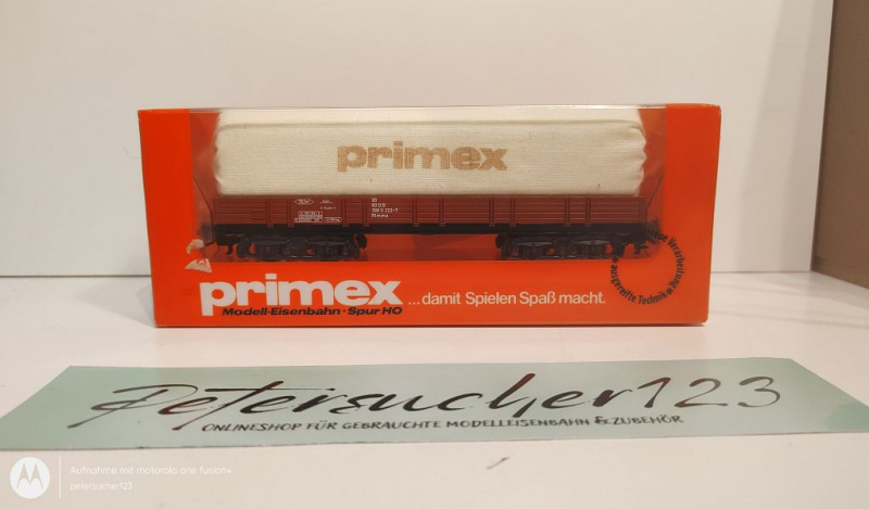 Primex H0 AC 4554 Niederbordwagen mit Plane / DB / OVP nicht geöffnet