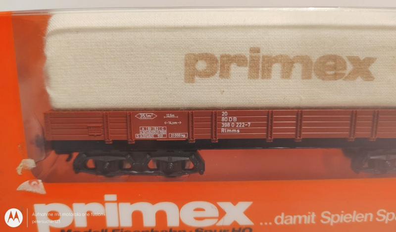Primex H0 AC 4554 Niederbordwagen mit Plane / DB / OVP nicht geöffnet