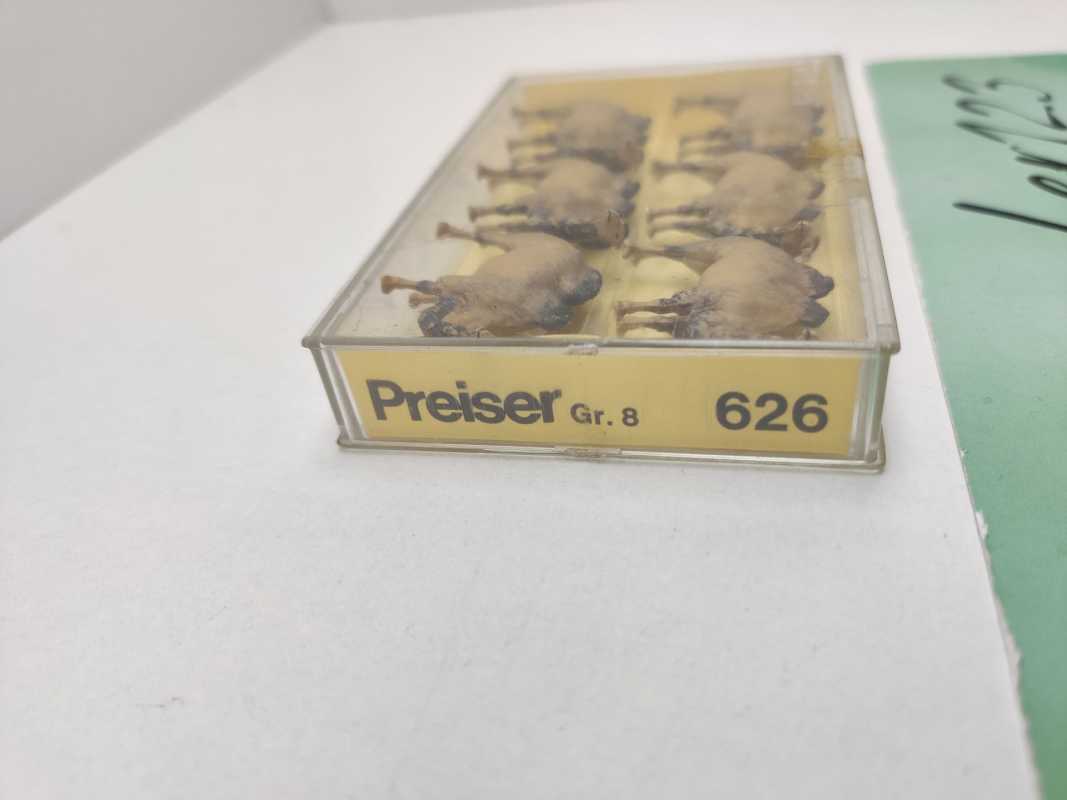 Preiser H0 626 Figuren-Set "Kamele/Trampeltiere" 6 Figuren / 1970-80 Jahre / OVP