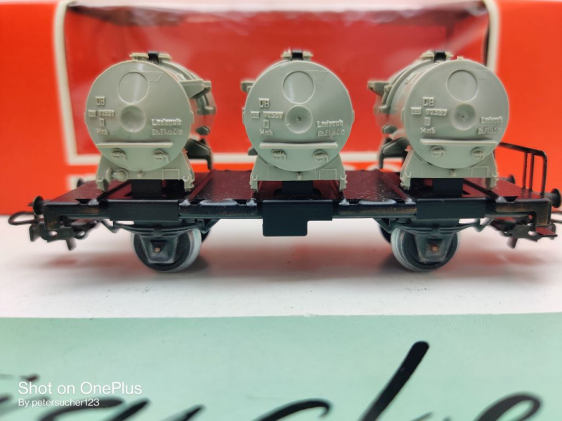 Primex H0 AC 4585 Tragwagen mit 3 Kunststoff-Behältern / Bt 10 / DB / OVP rot