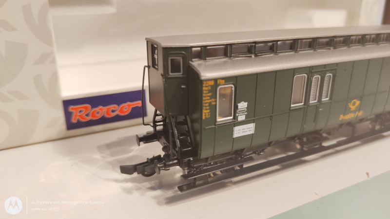 Roco H0 DC 010179 Bahnpostwagen "Deutsche Post" / Philatelie / DRG / OVP