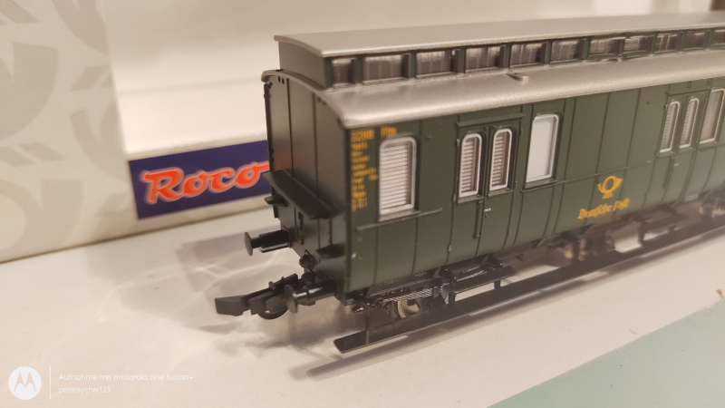 Roco H0 DC 010179 Bahnpostwagen "Deutsche Post" / Philatelie / DRG / OVP