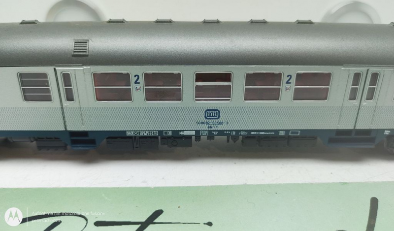 Roco H0 DC 44400 Nahverkehr Steuerwagen "Silberling" / 2.Kl / NEM / DB