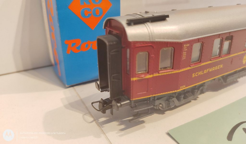 Roco H0 DC 44452 4292S DSG Schlafwagen 33 034 "Hecht" / NEM / DB / OVP