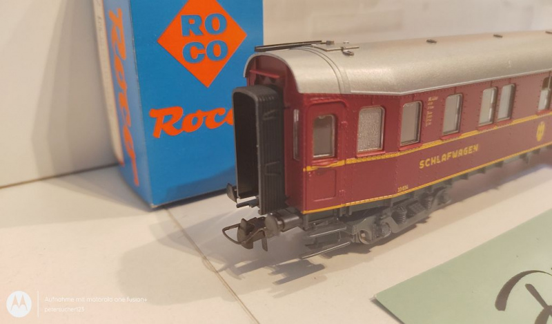 Roco H0 DC 44452 4292S DSG Schlafwagen 33 034 "Hecht" / NEM / DB / OVP
