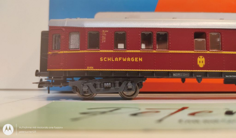 Roco H0 DC 44452 4292S DSG Schlafwagen 33 034 "Hecht" / NEM / DB / OVP