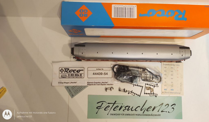Roco H0 DC 44452 4292S DSG Schlafwagen 33 034 "Hecht" / NEM / DB / OVP