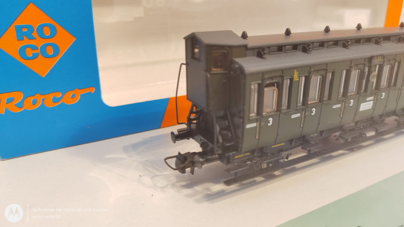 Roco H0 DC 44505 Abteilwagen preußische Art + Brmshs / 3.Kl / NEM / DRG / OVP