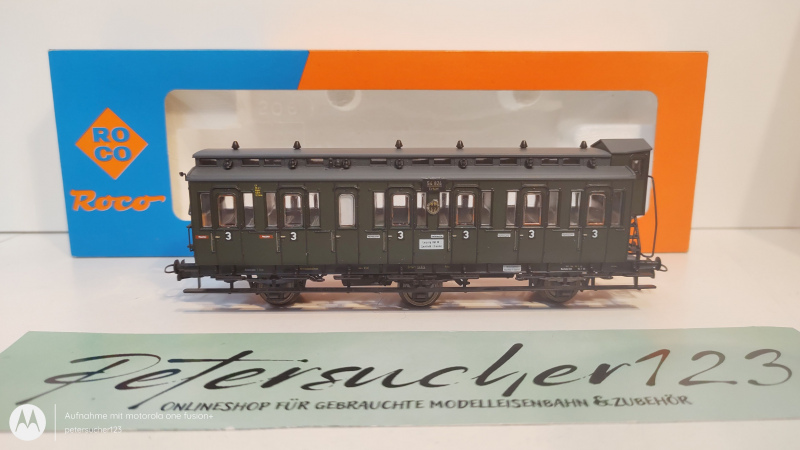 Roco H0 DC 44505 Abteilwagen preußische Art + Brmshs / 3.Kl / NEM / DRG / OVP