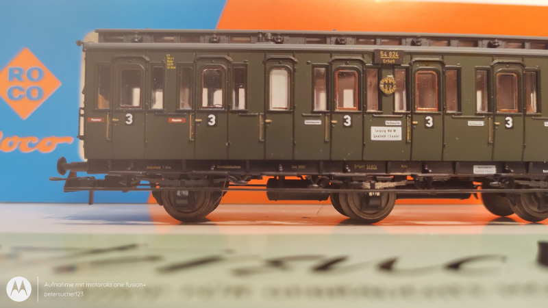 Roco H0 DC 44505 Abteilwagen preußische Art + Brmshs / 3.Kl / NEM / DRG / OVP