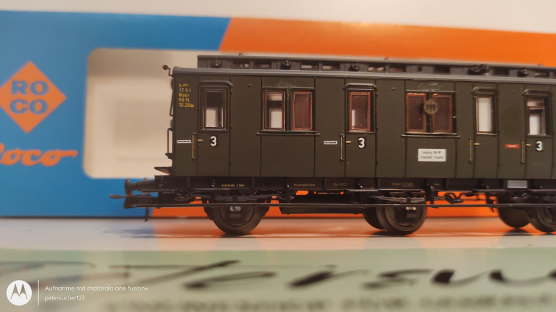 Roco H0 DC 44513 Abteilwagen preußische Art + Brmshs / 3.Kl / NEM / DRG / OVP