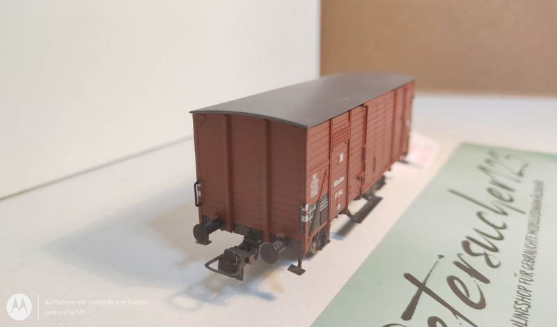 Roco H0 DC 844 gedeckter Güterwagen, Pulverwagen / braun / K / DRG