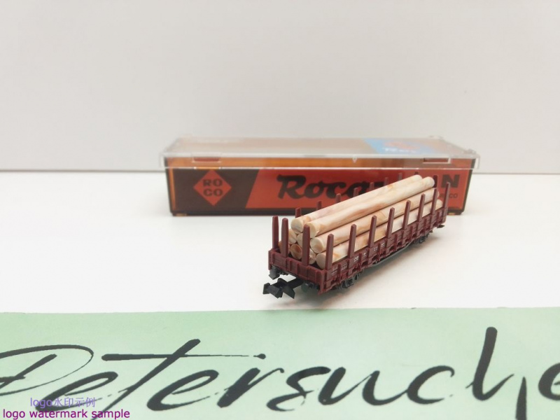 Roco N DC 25025 ex 02314S Rungenwagen mit Rundholz/ Rr20 / DB / OVP