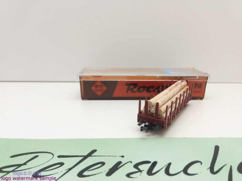 Roco N DC 25025 ex 02314S Rungenwagen mit Rundholz/ Rr20 / DB / OVP