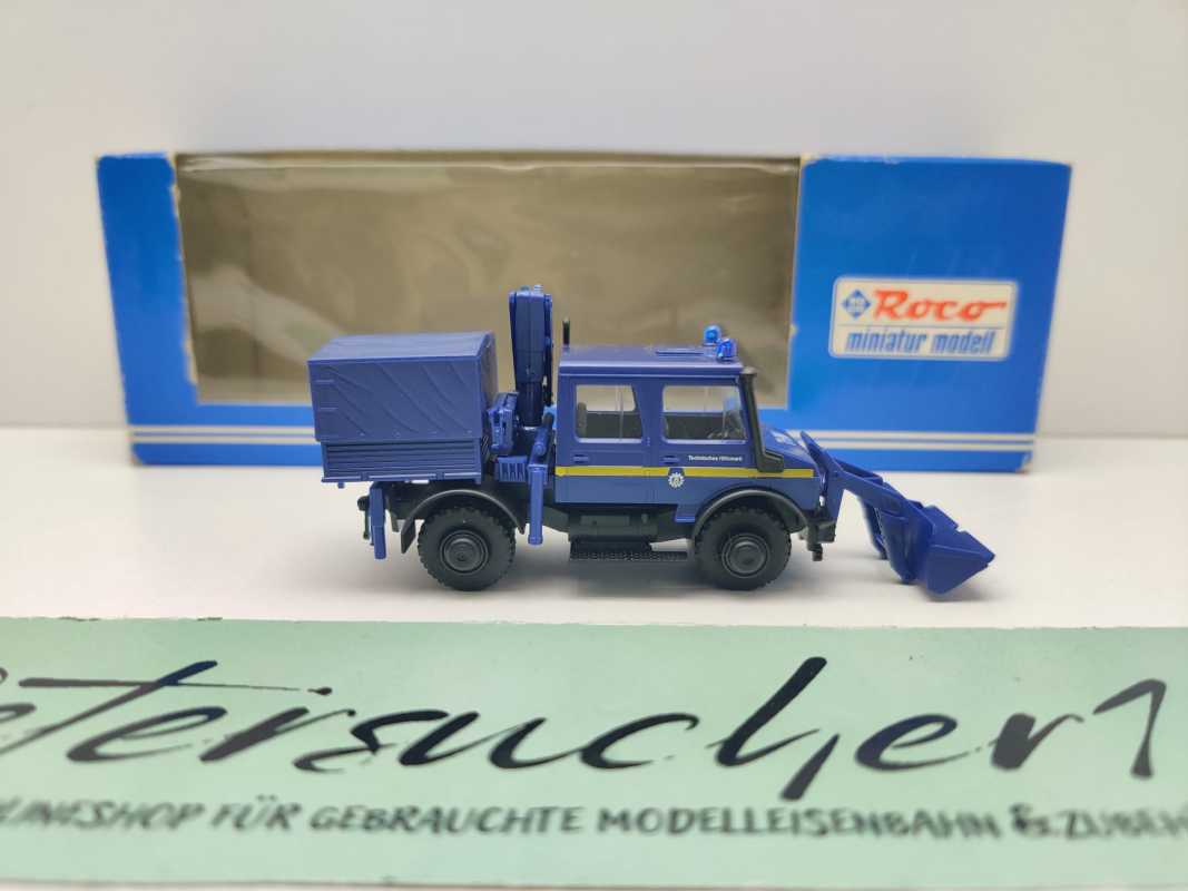 Roco Miniatur Modell H0 1498 Mercedes Unimog U1700L Bergräumgerät "THW" / 1:87 / OVP