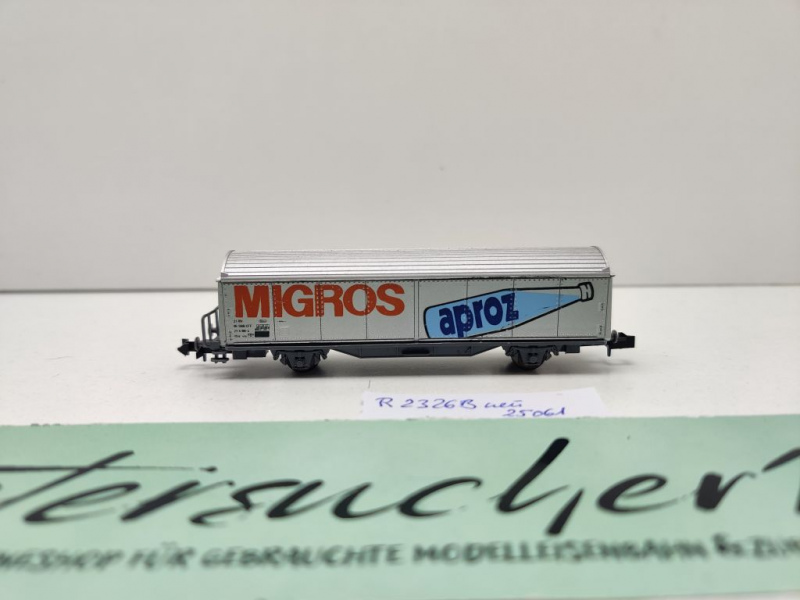 Roco N DC 25061 ex 2326B Schiebewandwagen "Migros Aproz" Hbis-vxy / SBB