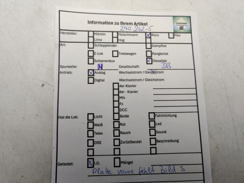 ROCO N DC 4154 / BR290 262-5 Diesellok DB / Rot / Analog