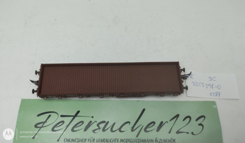 Roco H0 DC 3355598-0 Niederbordwagen Rungenwagen / braun / Nem / UiC