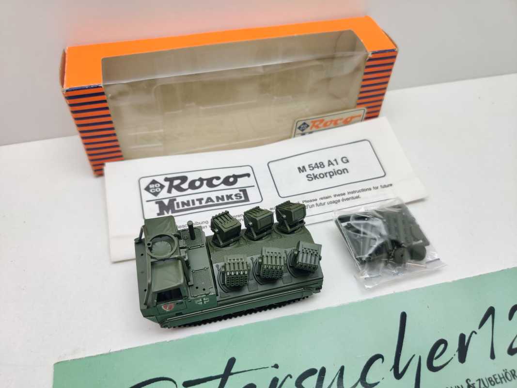 Roco Minitanks H0 376 (2) Minenwerfer M548 A1 G "Skorpion" / 1:87 / OVP rot