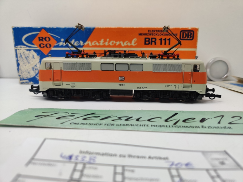 Roco H0 DC 04133B / BR111  Elektro-Lok / Beige - Orange / DB / Analog / OVP