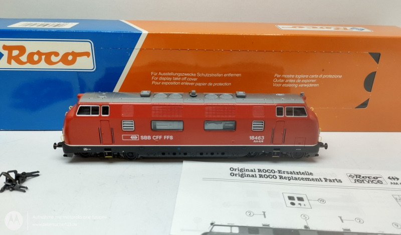 ROCO H0 DC 43580 / 18463  Diesellok SBB ROT  Analog OVP