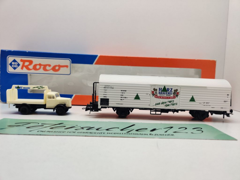Roco H0 DC 44077 Kühlwagen-Set „Harz Brauerei“ / Ibbs396 / NEM / Privat / OVP