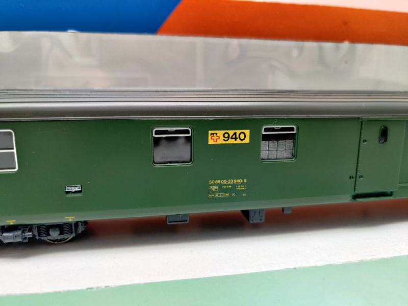 Roco H0 DC 44438 Schnellzug-Bahnpostwagen "PTT940" EWII / NEM / SBB / ErsatzVP