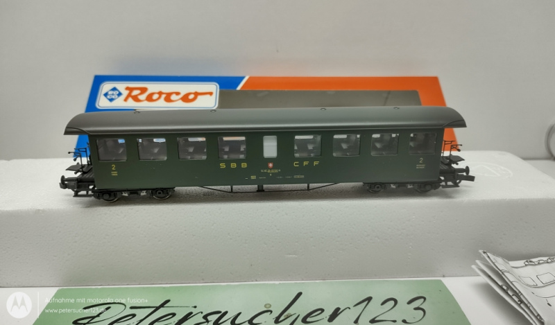 Roco H0 DC Exakt 1:87 44731Seetalbahnwagen 2.Kl. / SBB / OVP