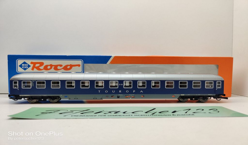 Roco H0 AC 45300 Schlafwagen "Touropa" / Bc4ümg 53 / NEM / DB / EVP