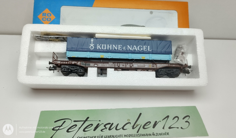 Roco H0 DC 46351  Taschenwagen "Kühne & Nagel " / DB / Ersatz-OVP