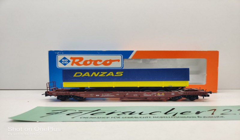 Roco H0 DC 46352 Einheitstaschenwagen Auflieger "Danzas" / Sdtmmss / FS / OVP