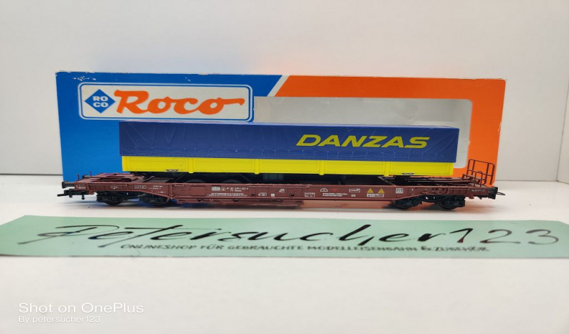 Roco H0 DC 46352 Einheitstaschenwagen Auflieger "Danzas" / Sdtmmss / FS / OVP