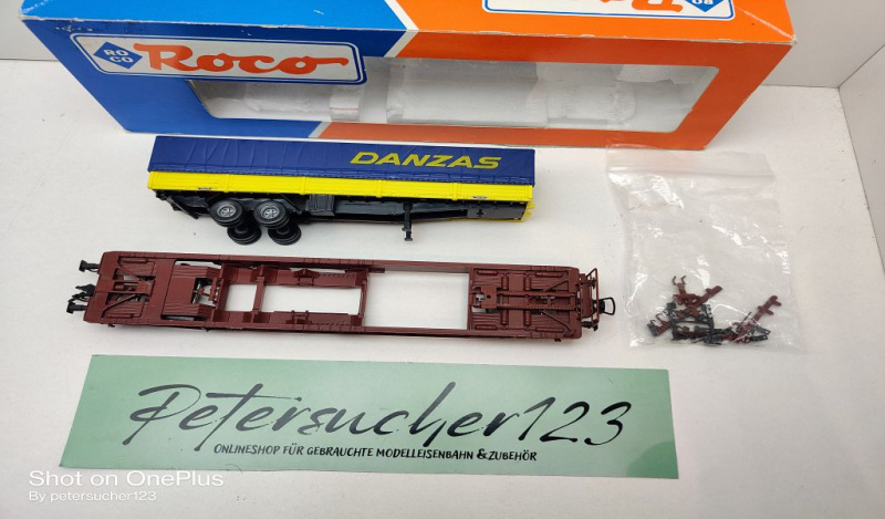 Roco H0 DC 46352 Einheitstaschenwagen Auflieger "Danzas" / Sdtmmss / FS / OVP