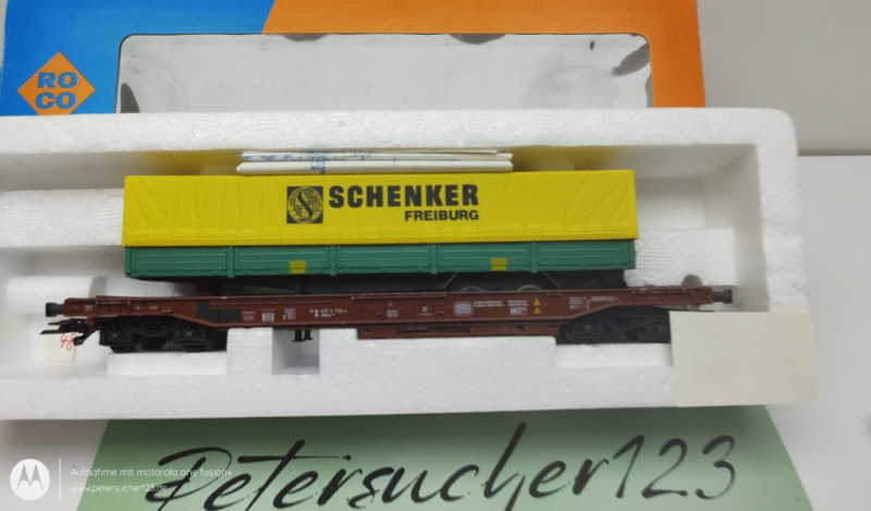 Roco H0 AC 46356 Taschenwagen "Schenker Freiburg" / DB / OVP