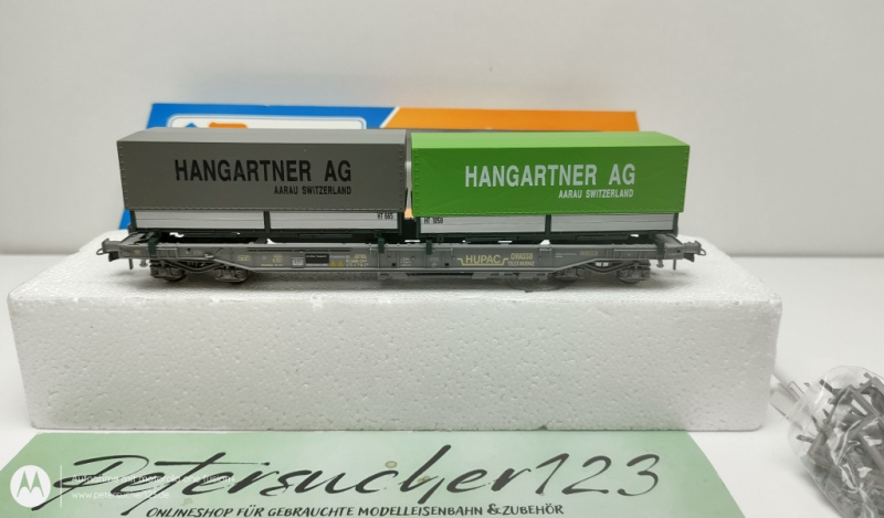 Roco H0 DC 46369 Hupac Taschenwagen Hangartner Ep.4 / SBB / OVP