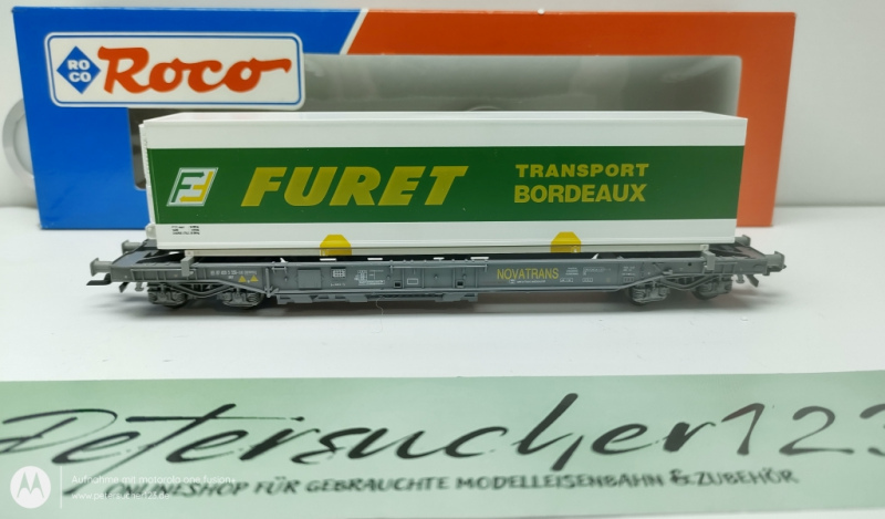 Roco H0 DC 46377 Taschenwagen mit Aufliegern Güterwaggon / SNCF / OVP