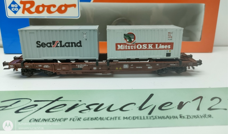 Roco H0 DC 46378 Einheitstaschenwagen “Sea Land" / DB / OVP