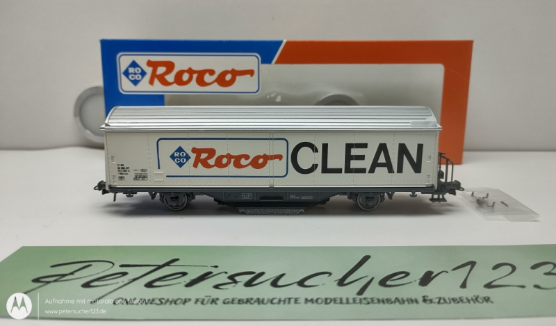 Roco H0 DC 46400 Schienenreinigungswagen "ROCO-CLEAN" "Roco Line" / weiß / NEM / SBB / OVP