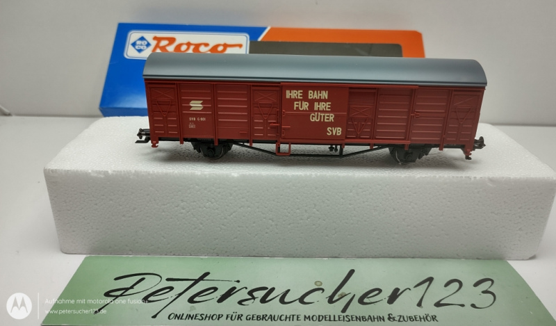 Roco H0 46415.3 / 2- Achser Gedeckter Güterwagen SVB / OVP