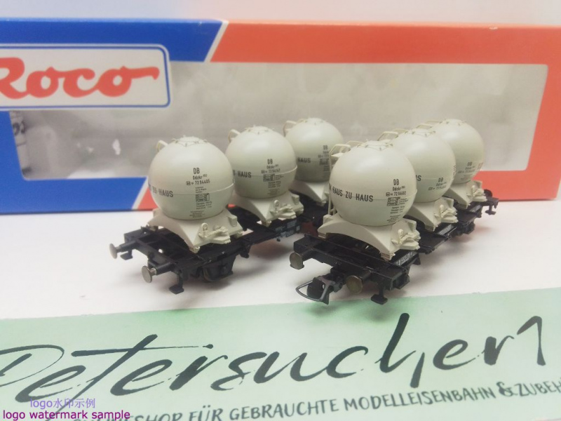 ROCO H0 DC 46520 Behältertragwagen-Set "Haus zu Haus" / Laabkkmms588 / DB / OVP