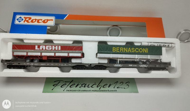 Roco H0 DC 46567  Doppel-Tragwagen "HAGHI / BERNASCONI" / SBB / OVP