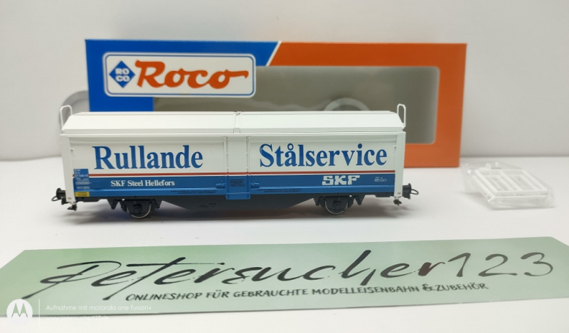 Roco H0 DC 46639 Schiebewandwagen "Rullande Stålservice" / NEM / SJ / OVP