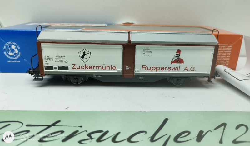 Roco H0 46648   2- Achser Gedeckter Güterwagen / Schiebewandwagen Zuckermühle SBB / OVP