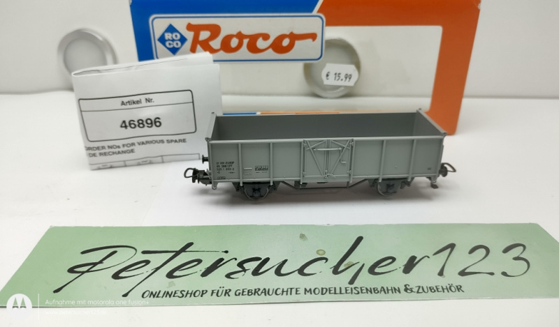 Roco H0 DC 46896 Hochbordwagen / grau / NEM / BLS / OVP