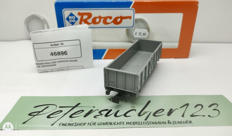 Roco H0 DC 46896 Hochbordwagen / grau / NEM / BLS / OVP