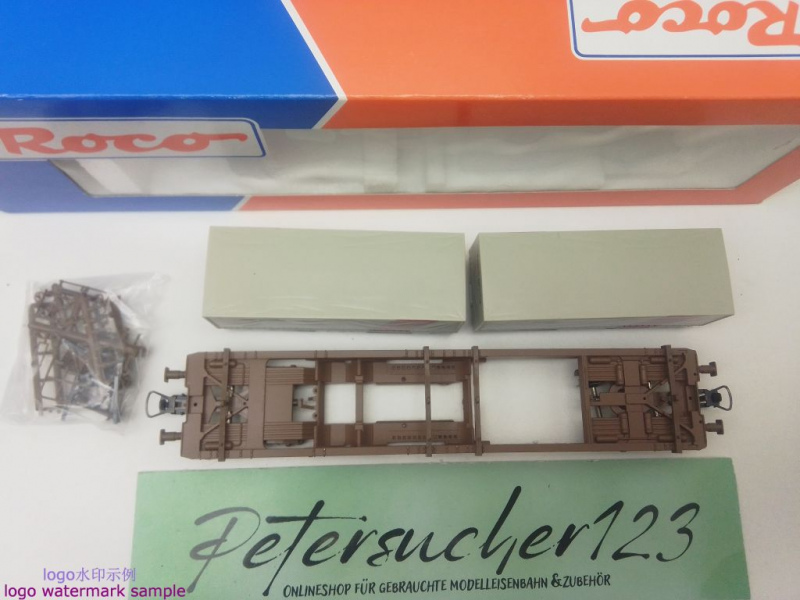 ROCO H0 DC 47033 Einheitstaschenwagen "DSB Gods" 2x 20' / Sdgmns / NEM / DSB / OVP