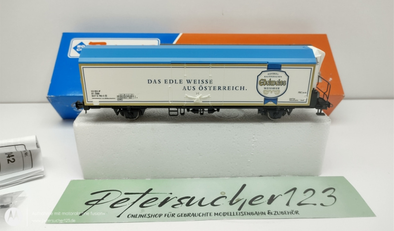 ROCO H0 DC 47042 Gedeckter Güterwagen / Bierwagen Edelweiß Weißbier / ÖBB / OVP