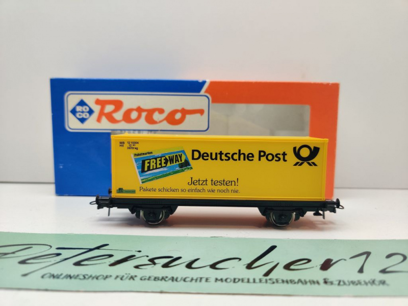 Roco H0 DC 47251 Containtertragwagen „Deutsche Post“ / NEM / OVP