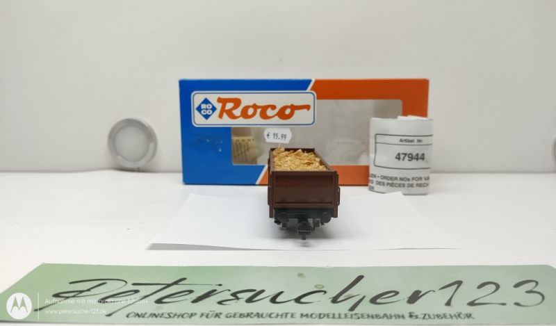 Roco H0 DC 47944 Hochbordwagen mit Ladegut /  NEM / DB / OVP