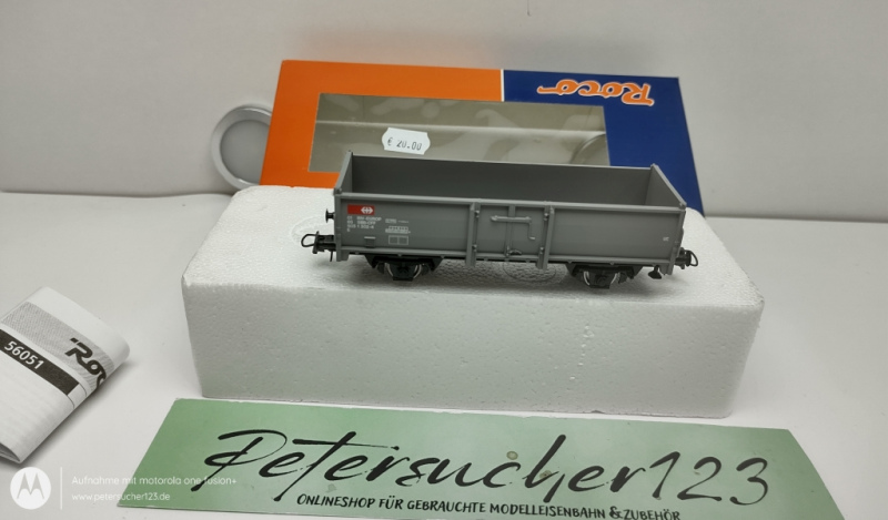 ROCO H0 DC 56051 offener Güterwagen Grau / SBB / OVP